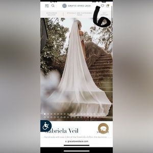 Grace Loves Lace Veil
Gabriela Veil 
Silk chiffon veil